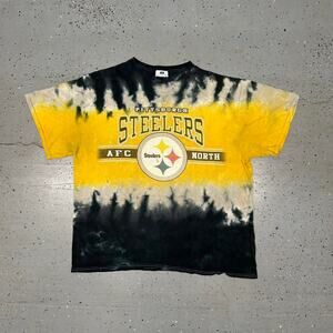 Y2K Pittsburgh Steelers tie-dye tee